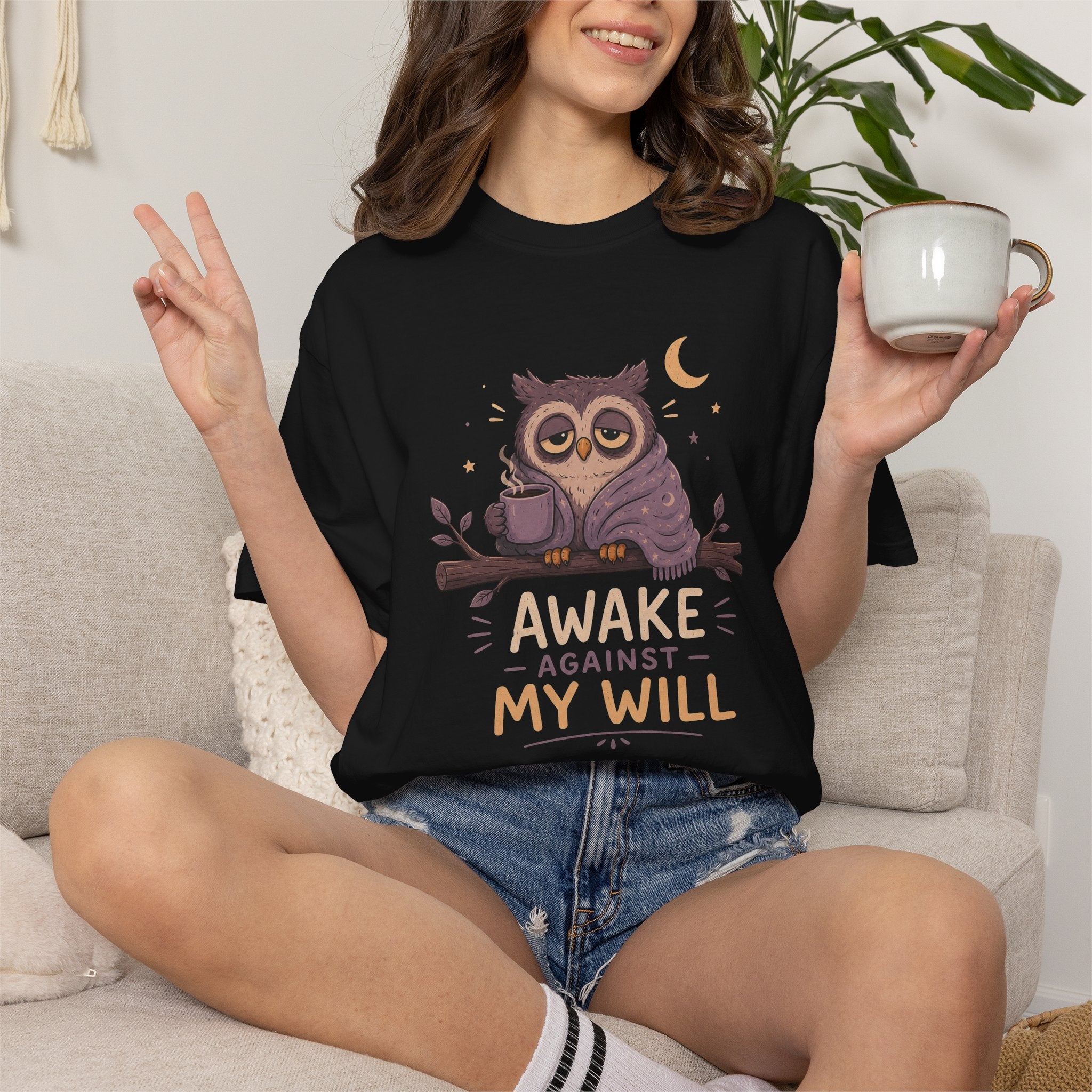 Awake Against My Will Owl T-Shirt