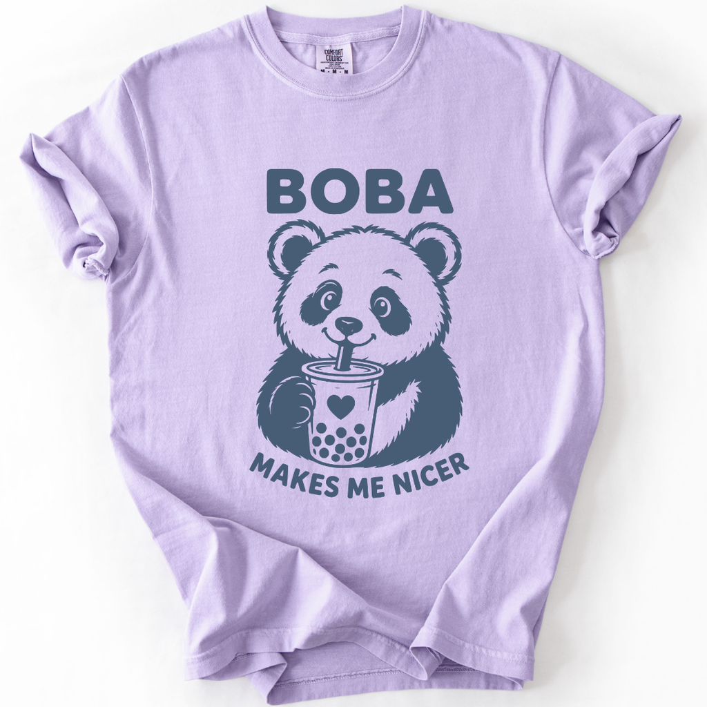 Boba Makes Me Nicer Panda T-Shirt