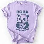 Boba Makes Me Nicer Panda T-Shirt