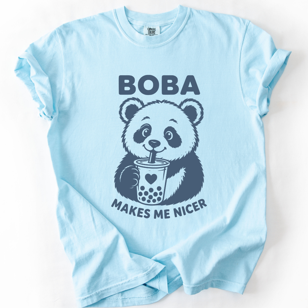 Boba Makes Me Nicer Panda T-Shirt