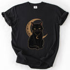 Gothic Black Cat T-Shirt