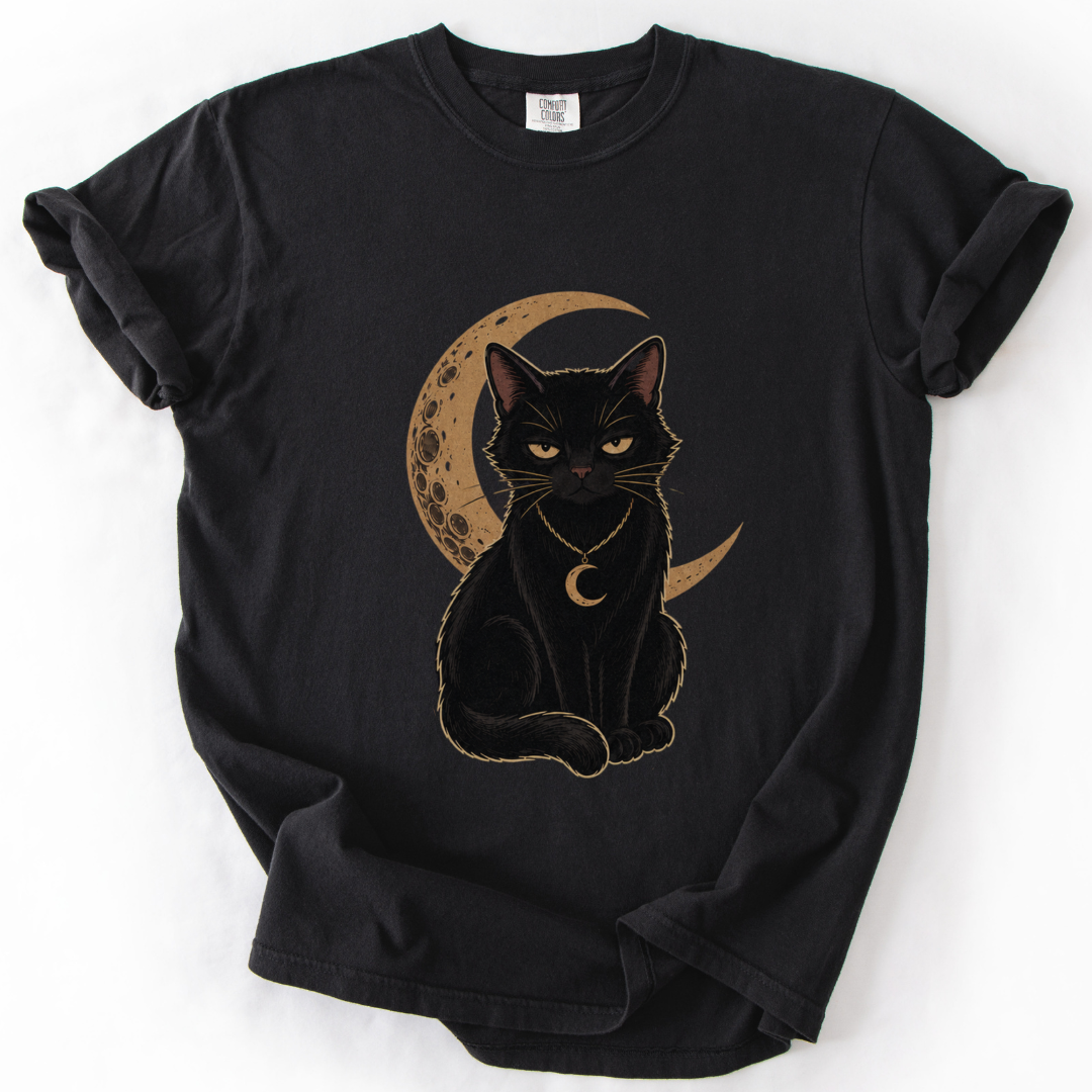 Gothic Black Cat T-Shirt