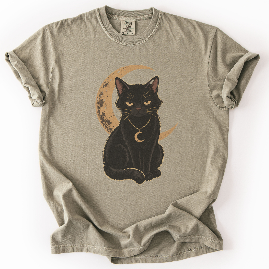 Gothic Black Cat T-Shirt