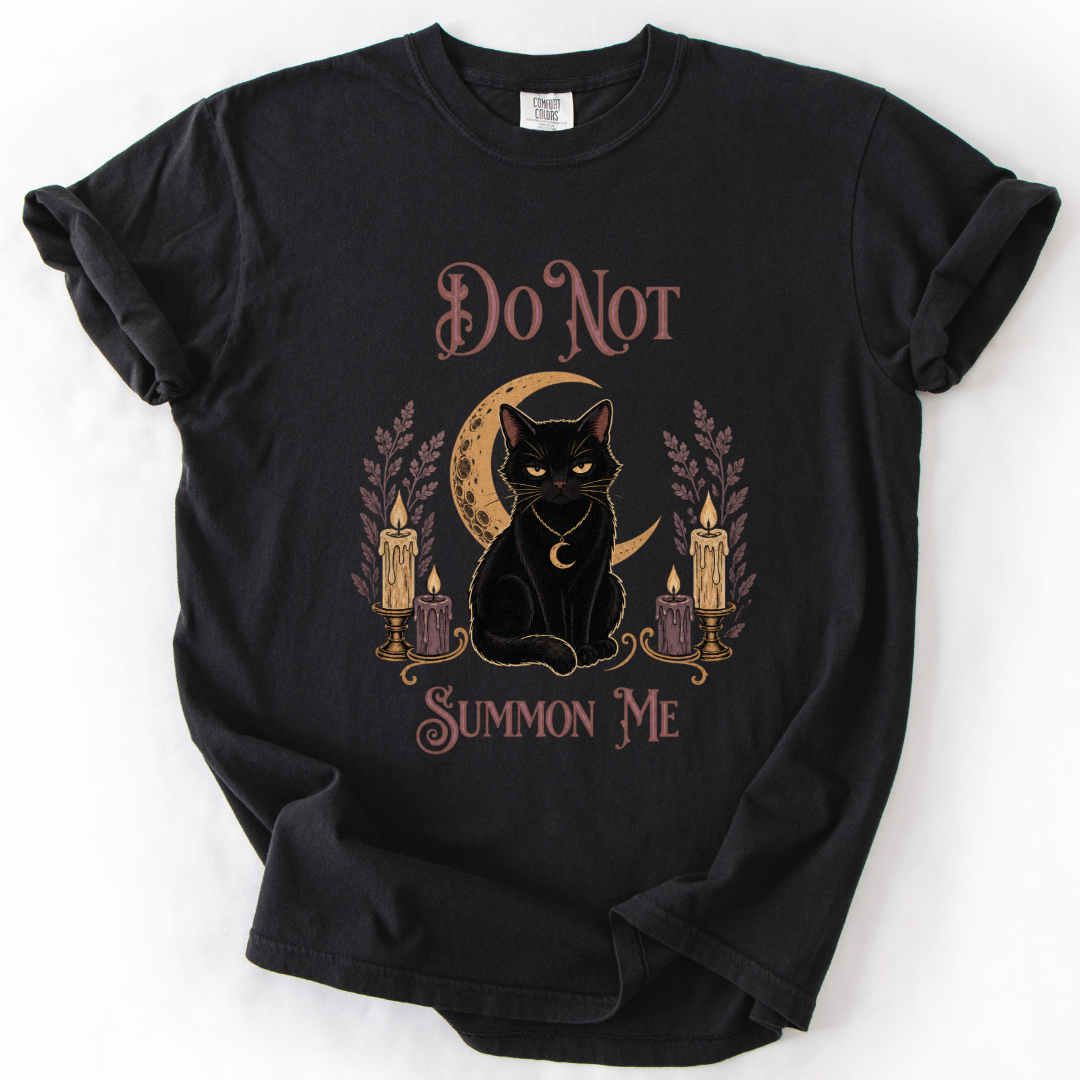 Do Not Summon Me Black Cat T-Shirt