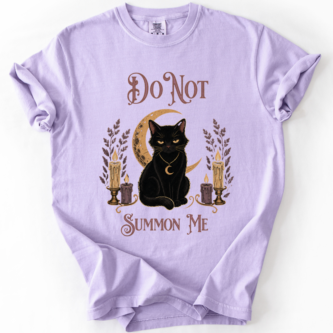 Do Not Summon Me Black Cat T-Shirt