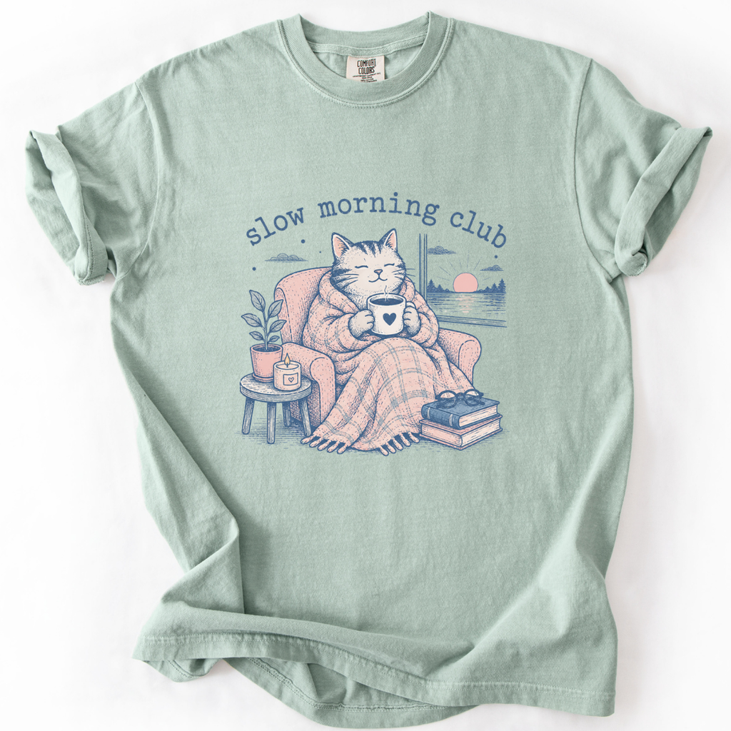 Slow Morning Club Cat T-Shirt