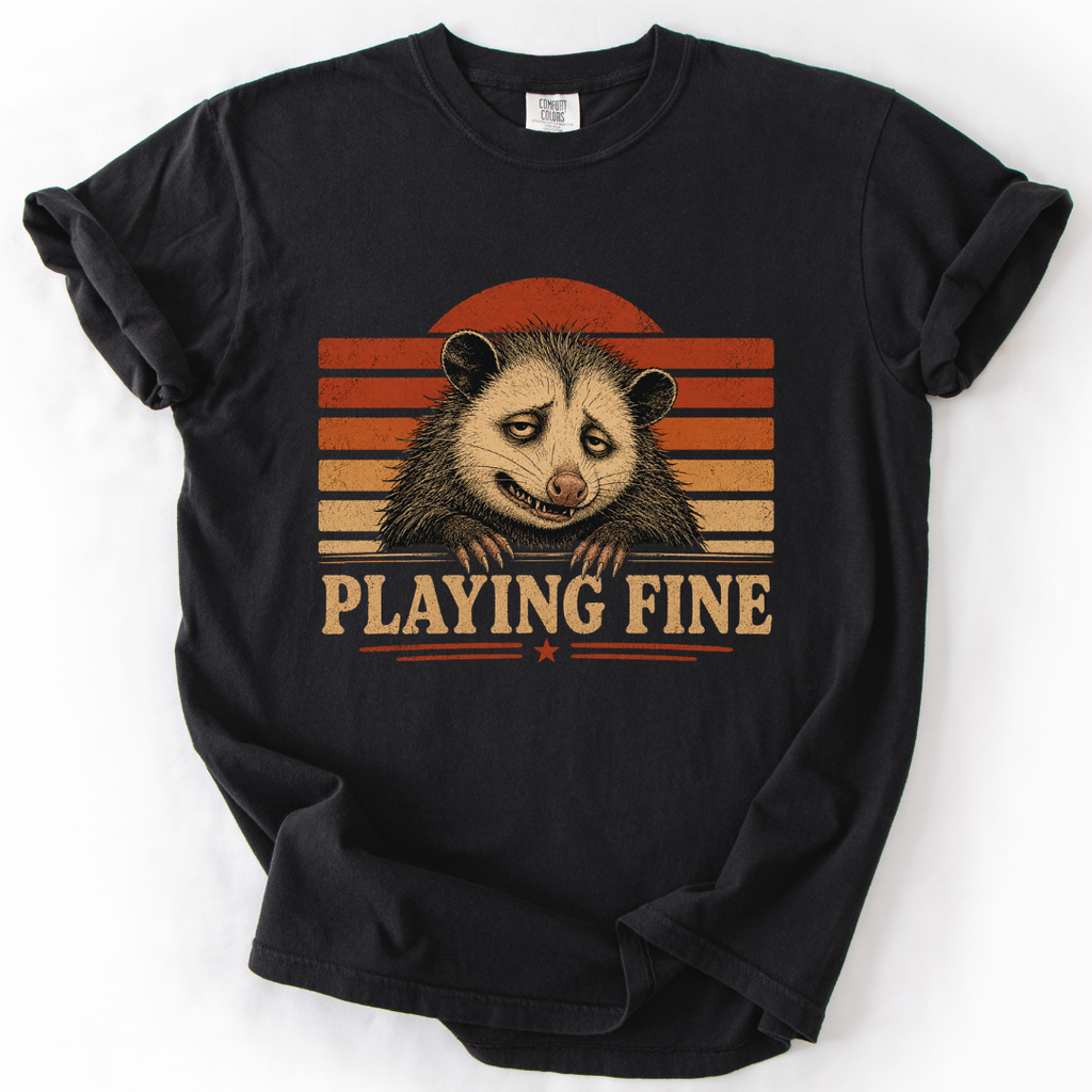 Playing Fine Opossum T-Shirt