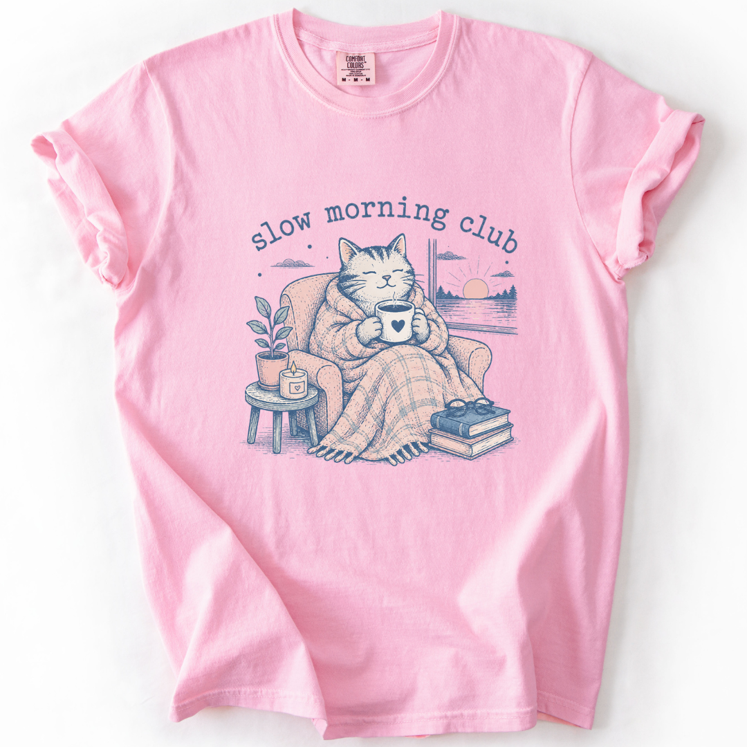 Slow Morning Club Cat T-Shirt
