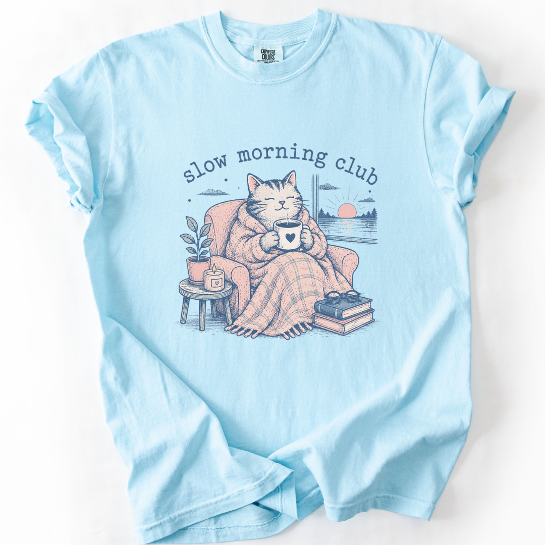 Slow Morning Club Cat T-Shirt