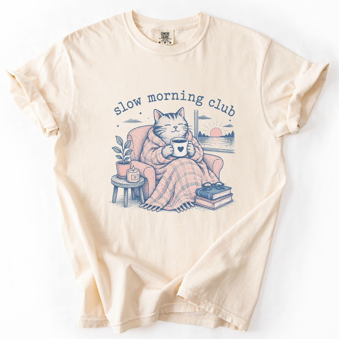 Slow Morning Club Cat T-Shirt