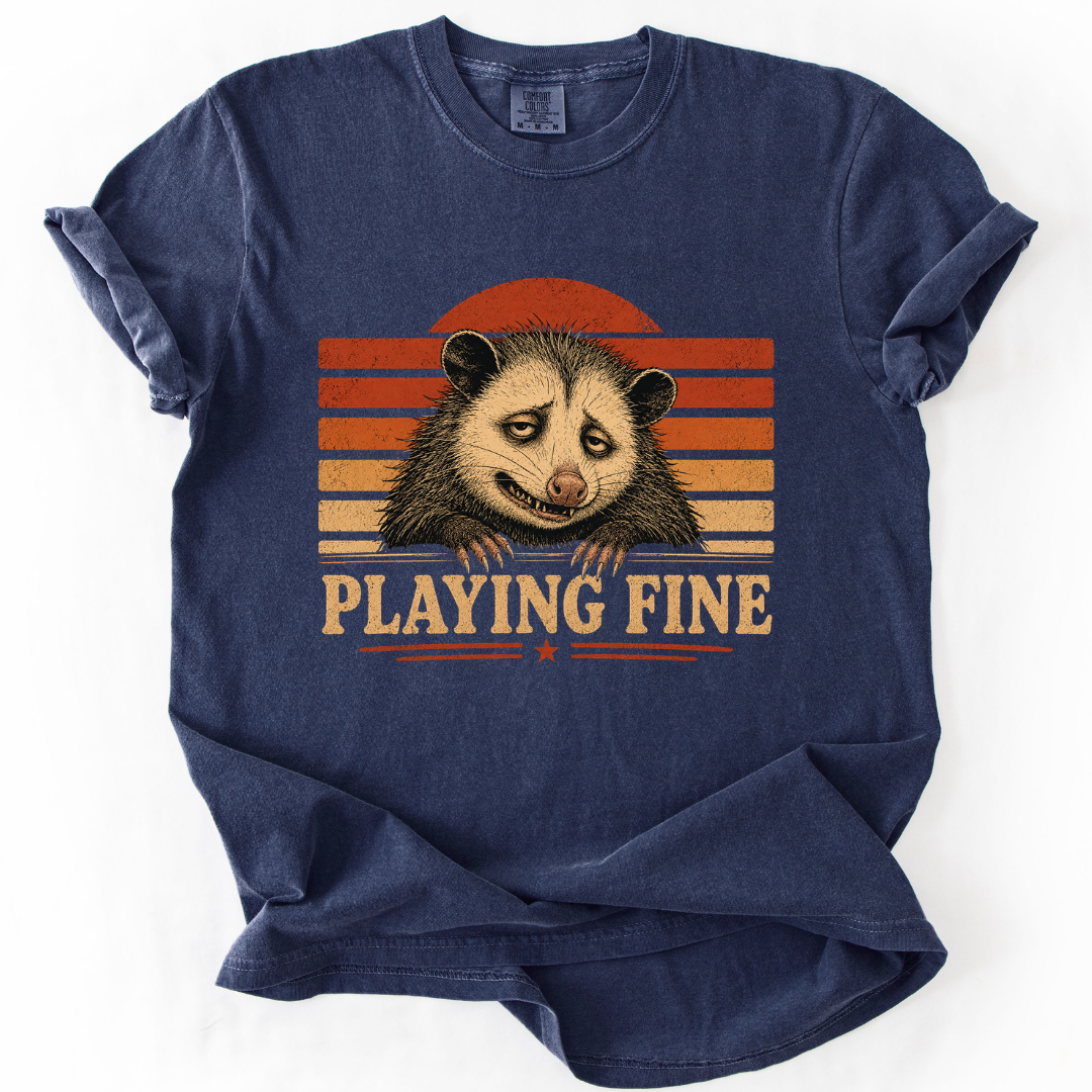 Playing Fine Opossum T-Shirt