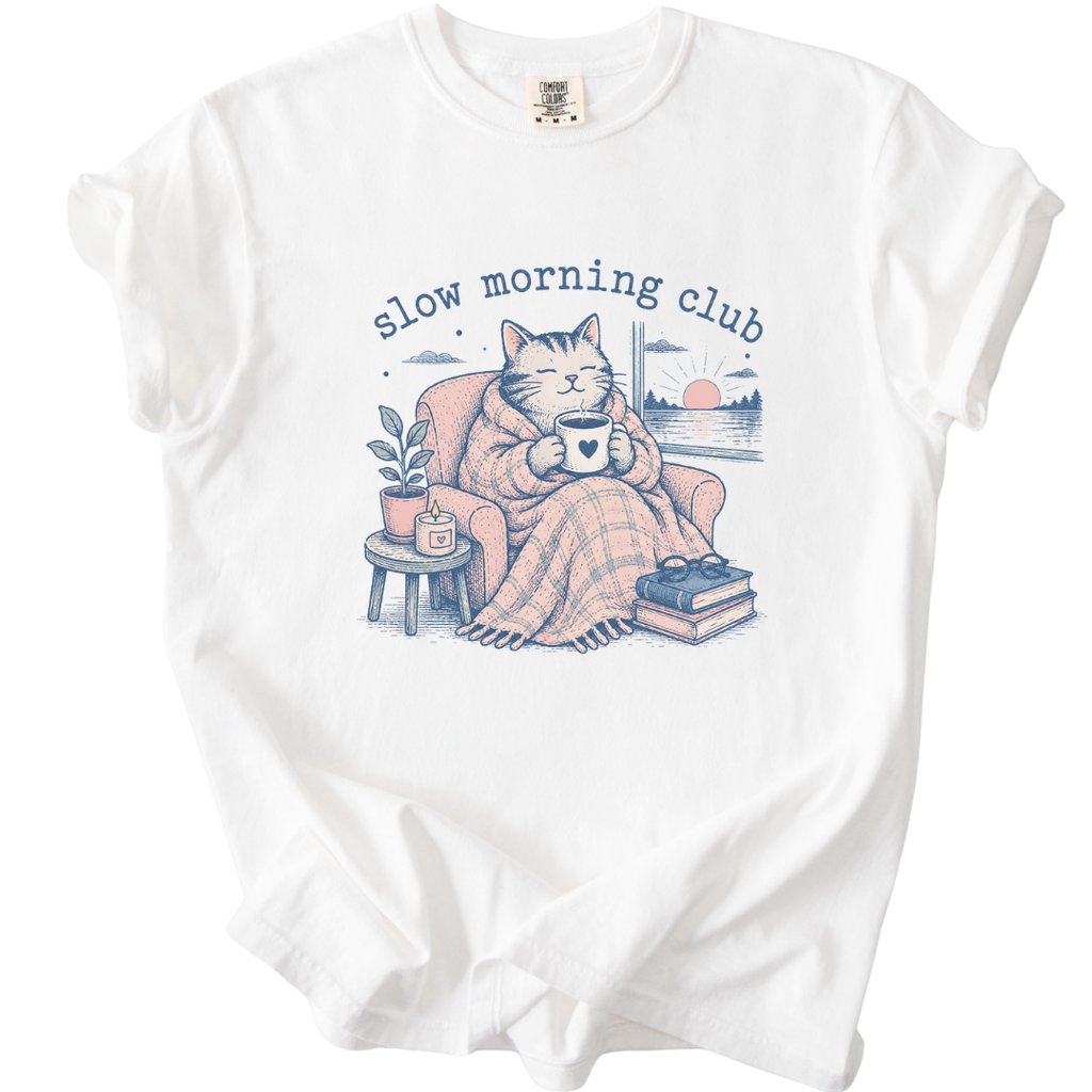 Slow Morning Club Cat T-Shirt