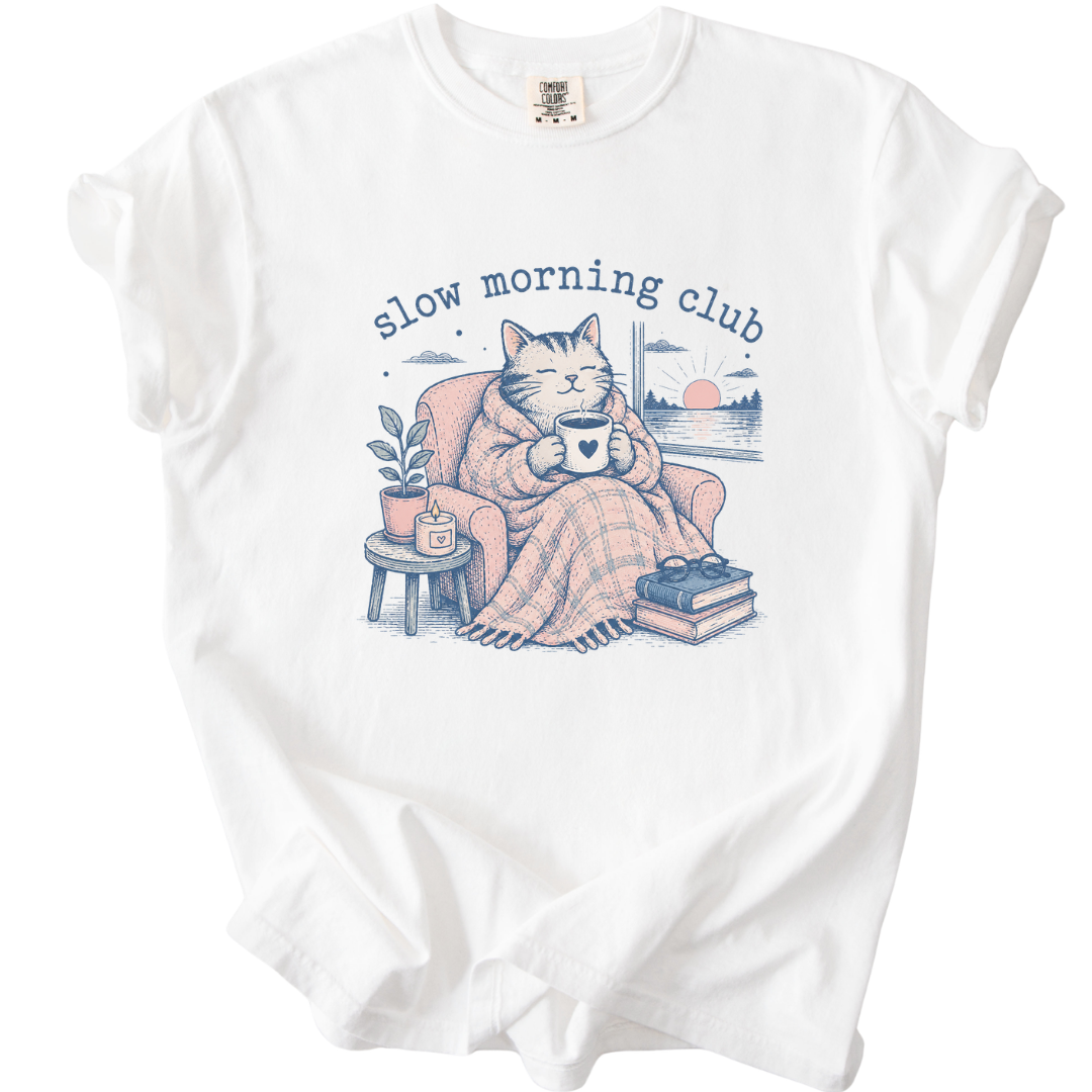 Slow Morning Club Cat T-Shirt